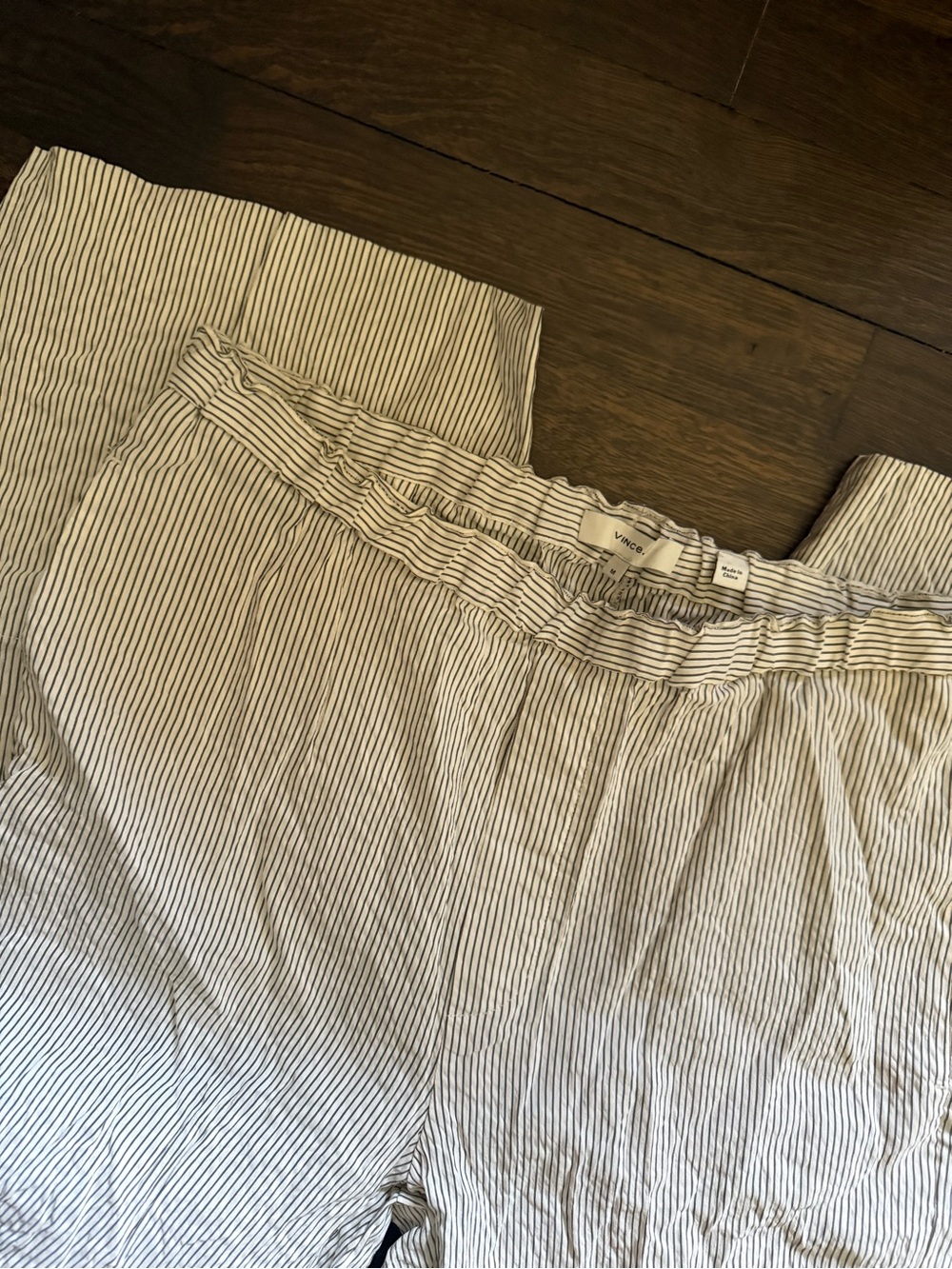 Vince Striped Linen Blend Pants